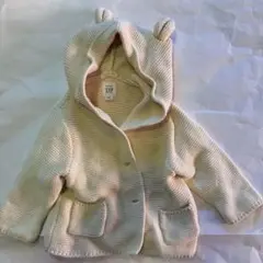 GAP フード付きニットカーディガン 6-12ヶ月