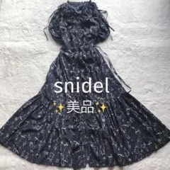 美品✨️ snidel スナイデル フラワー ロングワンピース オフショルダー