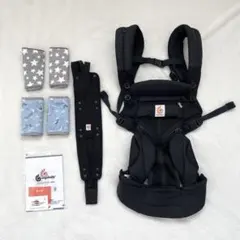 【美品】 エルゴベビー オムニ360 クールエア オニキスブラック　抱っこ紐