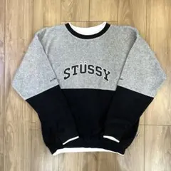 90s OLD STUSSY ステューシー フリース ビックロゴ刺繍ヴィンテージ