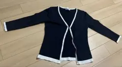 ネイビー前開きカーディガン Mサイズ 7分袖