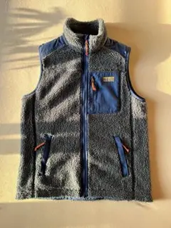 LLBean シェルパフリースベスト 米国レギュラー S ネイビー ブルー