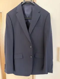 【美品】はるやま　ネイビー　スーツ　上下セット　2パンツ　ストライプ　【A6】