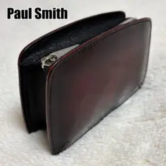 Paul Smith ラウンドファスナー バーガンディ コインケース 小物入れのサムネイル