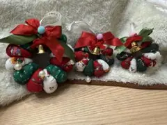 布製クリスマスリースセット　大中小　３つ売り　早い者勝ち!