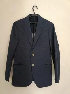 MEN'S MELROSEネイビー チェック柄 ジャケット Sサイズのサムネイル