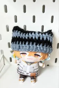 グレー】 にじぱぺ 10cmぬいサイズ 帽子 ぬい服 猫耳ニット帽 - メルカリ