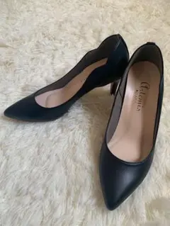 ダイアナ　ポインテッドフラワーカットパンプス　フォーマル　ビジネス