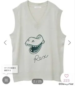 TOY STORY / 刺繍Vネックニットベスト　レックス