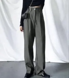 me+em select ⭐️ハイウェストグレースラックス　L