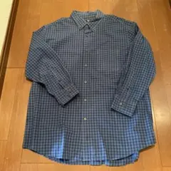 再値下げ❗️ユニクロ　チェック柄ボタンダウンシャツ　ポケット付き　XXL