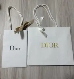 Dior ホワイトショップ袋2点セット