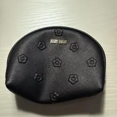 MARY QUANT ブラック 花柄ポーチ マリクワ
