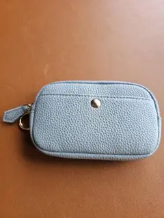ライトブルー コインケース 合成皮革