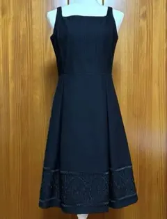 키미지마 부티크 보타니컬 자수 민소매 원피스 블랙 사이즈 9