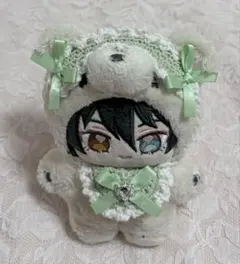 ハンドメイド ぬい服 あんスタ いつぬい リボン ツイード ホワイト 月
