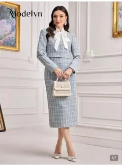 Modelyn ツイードセットアップ スカートスーツ