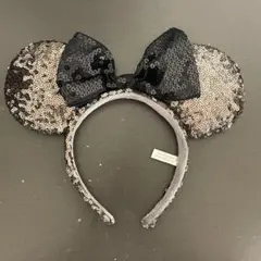 ディズニー ミニー カチューシャ スパンコール 黒