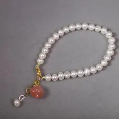 天然石　淡水パール　ブレスレット