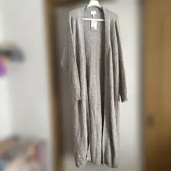 H&M リブ編みロングカーディガン