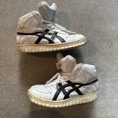 値下げ！ASICS ハイカット バスケットシューズ ホワイト/ブラック