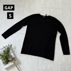 【GAPギャップ】Vネックニット セーター*コットン*ブラック*Sサイズ