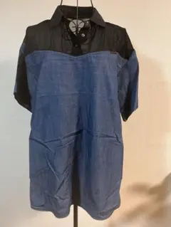DIESEL デニムメッシュ半袖シャツ