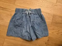 140cm デニムショートパンツ ウエストゴム