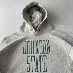 美品 グリーン 染み込みプリント 珍デザイン チャンピオン リバースウィーブ