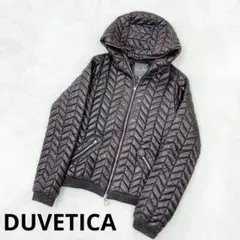 デュベティカ　ダウンジャケット　希少デザイン　レディースＬ　黒　フルジップ