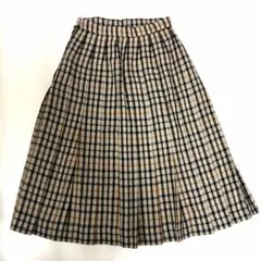 DAKSダックス　チェック柄プリーツスカート