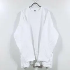 新品 スーパー ビッグ 長袖 Tシャツ 5.6オンス メンズ ホワイト 3XL
