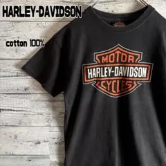 y2k　ハーレーダビッドソン Tシャツ 両面プリントロゴ　レディース　黒