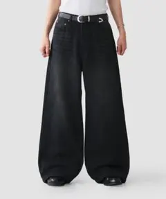 Regen Glanz ワイドバギーデニムパンツ