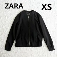 ⭐️ZARAザラ⭐️ジップアップブルゾン ブラック 黒 XS ノーカラー