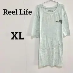 【Reel Life フィッシュバックプリント 七分袖Tシャツ XL】
