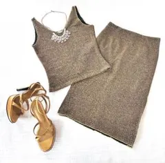 EGOISTギャル系キラキラゴールドクラブエゴイストSサイズ Y2Kセットアップ