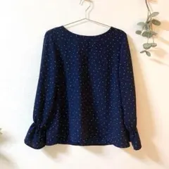 ドット柄 長袖