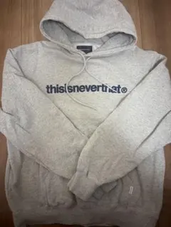 thisisneverthat グレー フード付きパーカー