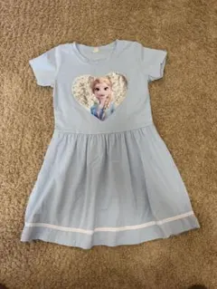 エルサ 半袖ワンピース 水色 120