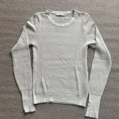 ZARA テクスチャー入り長袖ニット