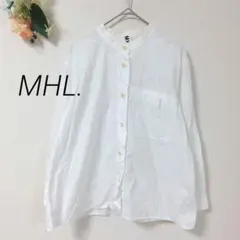 052 MHL.エムエイチエル 長袖 スタンドカラー シャツ ブラウス コットンのサムネイル