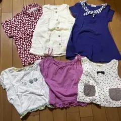90 ベビー まとめ売り 6点セット 女の子ワンピース ノースリーブ トップス