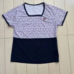 FILA テニスウェア トップス ボタニカル柄 L