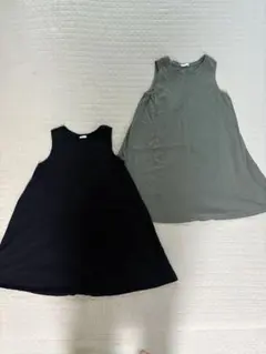 GU ノースリーブコットンワンピース 2枚セット 130cmのサムネイル