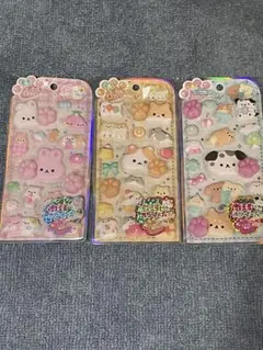 クラックス肉球シールもちプニュ〜ステッカー３枚セット