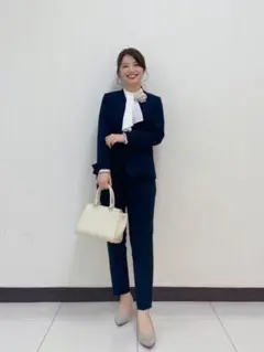 プラステ　セットアップ　パンツ　プレミアムオックス　S/XXS　ネイビー