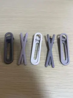 X型ヘアクリップ5個セット