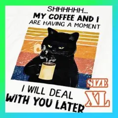 【人気❕】　猫 猫Tシャツ　Tシャツ　カットソー　イラスト　XL　ホワイト　白T