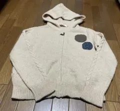 フード付きニット